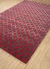 aakar by kavi red and orange wool and bamboo silk hand knotted Rug - FoldShot aakar by kavi red and orange wool and bamboo silk hand knotted Rug - FoldShot