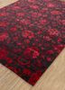 chaos theory by kavi red and orange wool and bamboo silk hand knotted Rug - FoldShot chaos theory by kavi red and orange wool and bamboo silk hand knotted Rug - FoldShot
