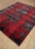 project error by kavi red and orange wool and bamboo silk hand knotted Rug - FoldShot