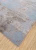 project error by kavi blue wool and bamboo silk hand knotted Rug - FoldShot