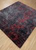 project error by kavi grey and black wool and bamboo silk hand knotted Rug - FoldShot