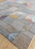 chaos theory by kavi grey and black wool and bamboo silk hand knotted Rug - FoldShot