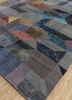 chaos theory by kavi grey and black wool and bamboo silk hand knotted Rug - FoldShot