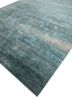 afterglow by kavi blue wool and bamboo silk hand knotted Rug - FoldShot