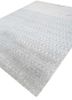 aakar by kavi grey and black wool and bamboo silk hand knotted Rug - FoldShot