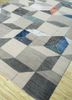chaos theory by kavi grey and black wool and bamboo silk hand knotted Rug - FoldShot