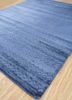 basis blue bamboo silk hand loom Rug - FoldShot