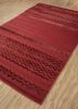 basis red and orange bamboo silk hand loom Rug - FoldShot