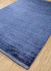 basis blue bamboo silk hand loom Rug - FoldShot