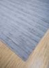 saga blue bamboo silk hand loom Rug - FoldShot