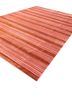basis red and orange wool hand loom Rug - FoldShot