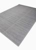basis blue wool hand loom Rug - FoldShot