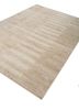 saga beige and brown wool hand loom Rug - FoldShot