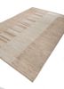 saga beige and brown wool hand loom Rug - FoldShot