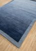 jean blue wool hand loom Rug - FoldShot