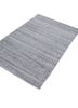 saga grey and black wool and viscose hand loom Rug - FoldShot