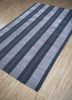 basis grey and black wool and viscose hand loom Rug - FoldShot