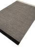 saga grey and black wool and viscose hand loom Rug - FoldShot saga grey and black wool and viscose hand loom Rug - FoldShot