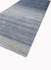 jean blue wool and viscose hand loom Rug - FoldShot