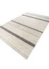 saga beige and brown wool and viscose hand loom Rug - FoldShot