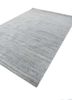 saga blue wool and viscose hand loom Rug - FoldShot