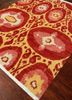 savana red and orange wool hand knotted Rug - FoldShot