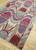 savana grey and black wool hand knotted Rug - FoldShot