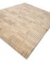 thyme beige and brown wool hand knotted Rug - FoldShot