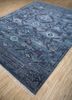 savana blue wool hand knotted Rug - FoldShot savana blue wool hand knotted Rug - FoldShot