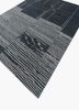 zuri grey and black wool hand knotted Rug - FoldShot