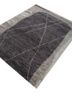 zuri grey and black wool hand knotted Rug - FoldShot zuri grey and black wool hand knotted Rug - FoldShot