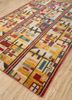 erbe red and orange wool hand knotted Rug - FoldShot erbe red and orange wool hand knotted Rug - FoldShot