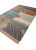 manchaha blue wool hand knotted Rug - FoldShot