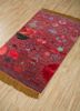 manchaha red and orange wool and bamboo silk hand knotted Rug - FoldShot manchaha red and orange wool and bamboo silk hand knotted Rug - FoldShot