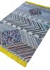 manchaha blue wool and bamboo silk hand knotted Rug - FoldShot manchaha blue wool and bamboo silk hand knotted Rug - FoldShot