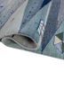 freedom manchaha blue wool and bamboo silk hand knotted Rug - FoldShot freedom manchaha blue wool and bamboo silk hand knotted Rug - FoldShot
