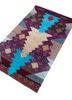 freedom manchaha pink and purple wool and bamboo silk hand knotted Rug - FoldShot