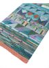 freedom manchaha blue wool and bamboo silk hand knotted Rug - FoldShot freedom manchaha blue wool and bamboo silk hand knotted Rug - FoldShot