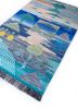 freedom manchaha blue wool and bamboo silk hand knotted Rug - FoldShot