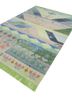 manchaha blue wool and bamboo silk hand knotted Rug - FoldShot manchaha blue wool and bamboo silk hand knotted Rug - FoldShot