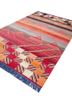 manchaha red and orange wool and bamboo silk hand knotted Rug - FoldShot manchaha red and orange wool and bamboo silk hand knotted Rug - FoldShot