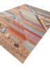 manchaha red and orange wool and bamboo silk hand knotted Rug - FoldShot