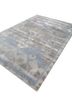 manchaha blue wool and bamboo silk hand knotted Rug - FoldShot