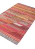 manchaha red and orange wool and bamboo silk hand knotted Rug - FoldShot manchaha red and orange wool and bamboo silk hand knotted Rug - FoldShot