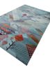 manchaha blue wool and bamboo silk hand knotted Rug - FoldShot manchaha blue wool and bamboo silk hand knotted Rug - FoldShot