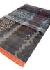 manchaha grey and black wool and bamboo silk hand knotted Rug - FoldShot manchaha grey and black wool and bamboo silk hand knotted Rug - FoldShot