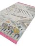 manchaha blue wool and bamboo silk hand knotted Rug - FoldShot