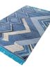 manchaha blue wool and bamboo silk hand knotted Rug - FoldShot manchaha blue wool and bamboo silk hand knotted Rug - FoldShot