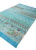 manchaha blue wool and bamboo silk hand knotted Rug - FoldShot manchaha blue wool and bamboo silk hand knotted Rug - FoldShot