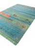manchaha blue wool and bamboo silk hand knotted Rug - FoldShot manchaha blue wool and bamboo silk hand knotted Rug - FoldShot